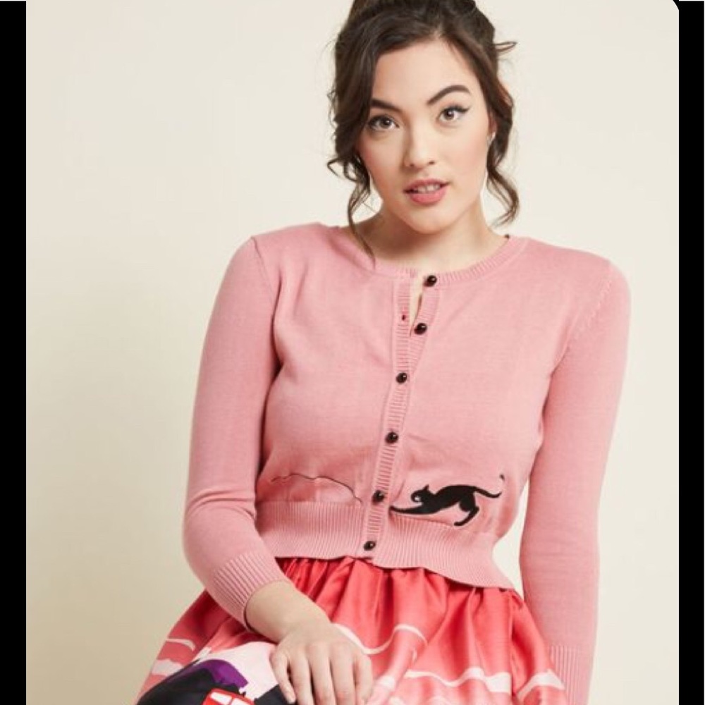 COLLECTIF London Jessy Kitty Cat Cardigan sz 22